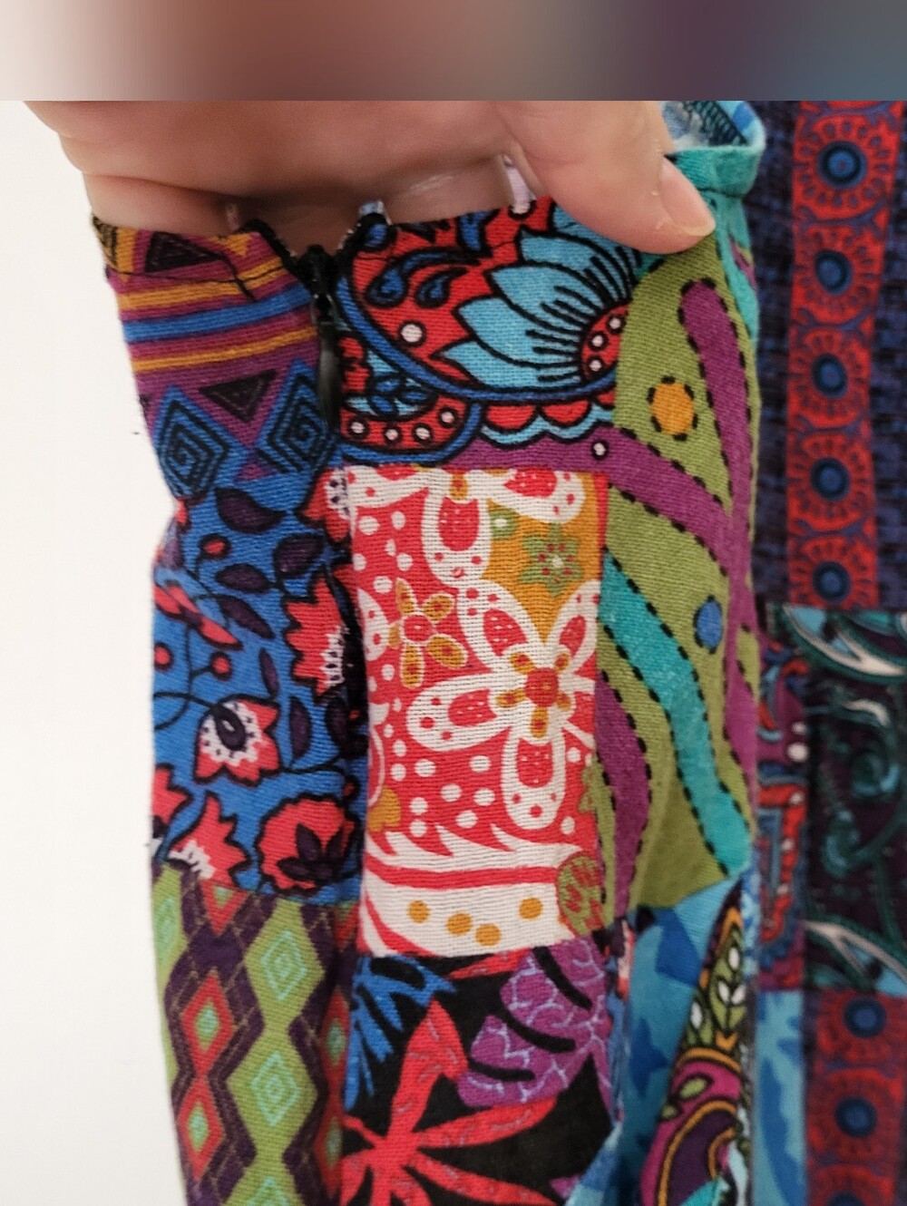 Boho Jumper Beautiful Blues And Reds - Picture 6 of 7